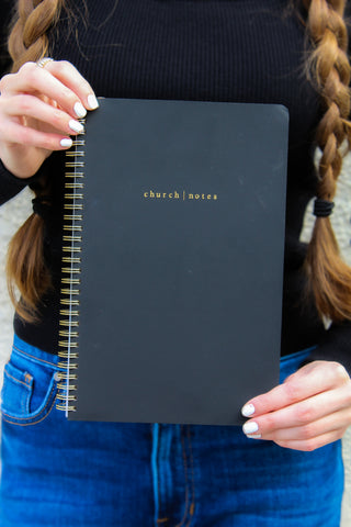 Church Notes Notebook / Black