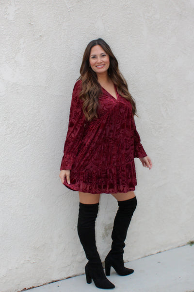 Enchanted Dress / Burgundy *final sale*