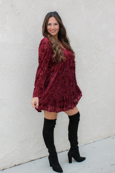 Enchanted Dress / Burgundy *final sale*