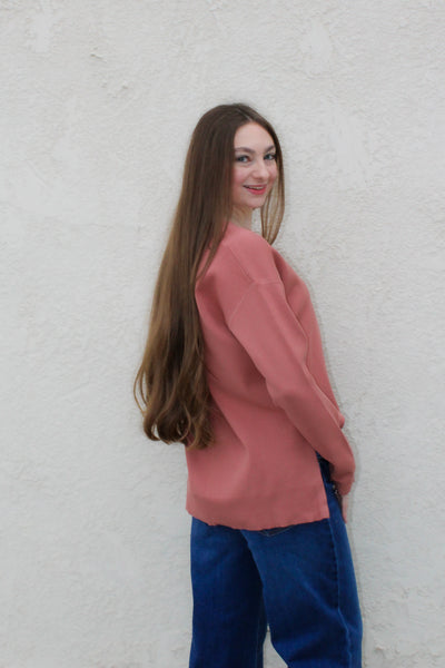 Deep Rose Knit Sweater