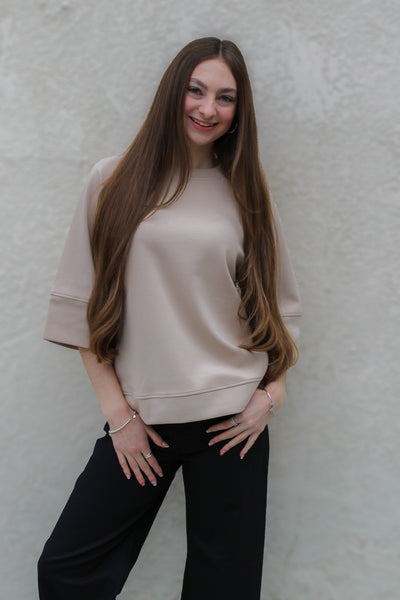 Christi Scuba Pullover / Taupe