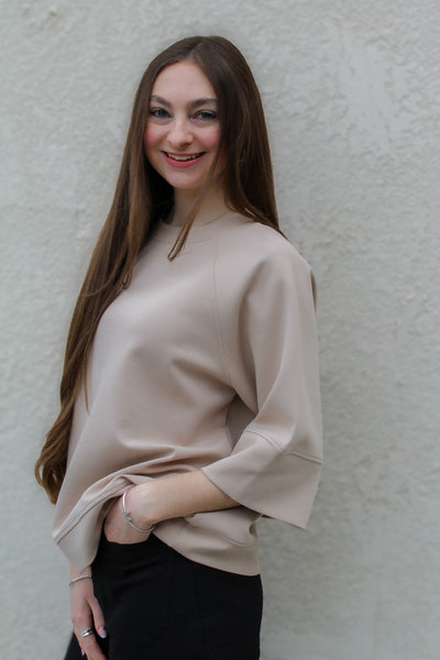 Christi Scuba Pullover / Taupe