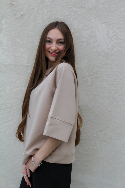 Christi Scuba Pullover / Taupe