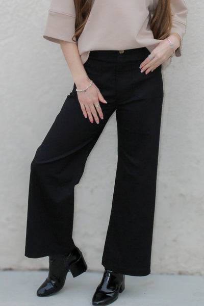 Winter Cropped Pants / Black