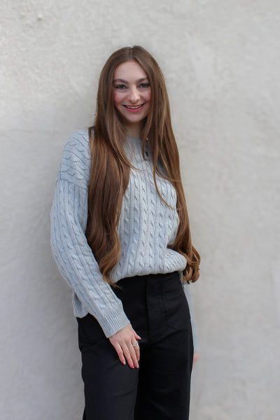 Heather Cable Knit Sweater