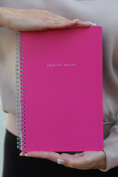 Church Notes Notebook / Hot Pink