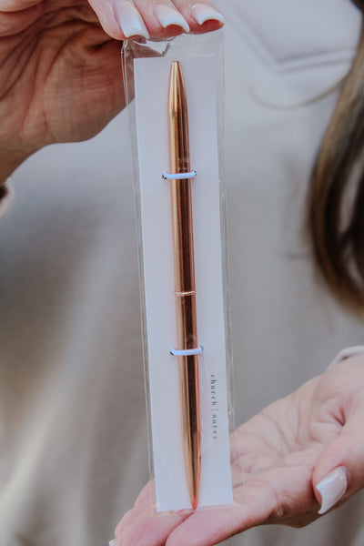 Church Notes Rose Gold Pen