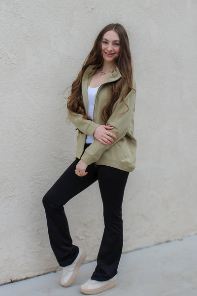 Emily Olive Hooded Jacket