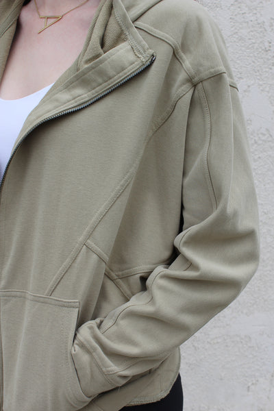 Emily Olive Hooded Jacket