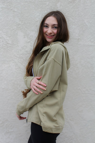 Emily Olive Hooded Jacket