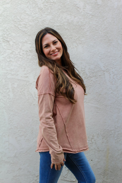 Mocha Long Sleeve Tee