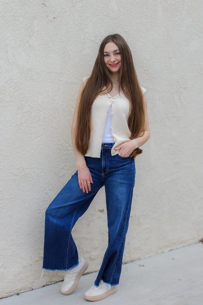 Vanilla Knit Cardigan Vest