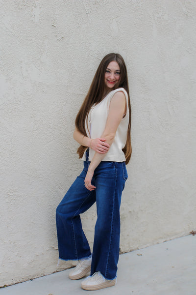 Vanilla Knit Cardigan Vest