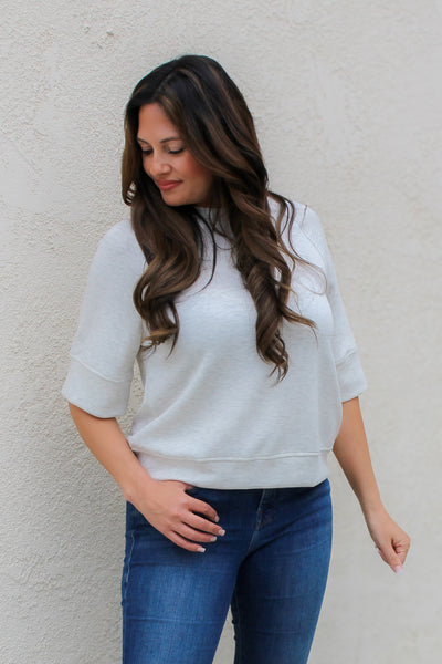Heather Three Quarter Raglan Pullover
