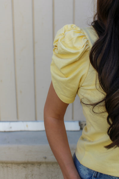 Lemon Cinched Blouse