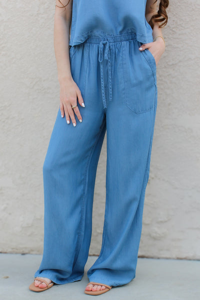 Lane Chambray Drawstring Pants