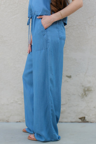 Lane Chambray Drawstring Pants
