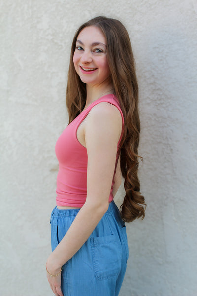 Ty Double Layered Seamless Top / Light Cherry