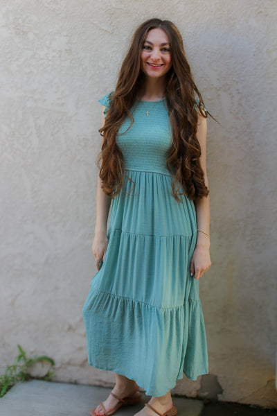 Spring Stroll Midi Dress / Sage