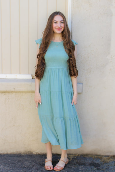 Spring Stroll Midi Dress / Sage