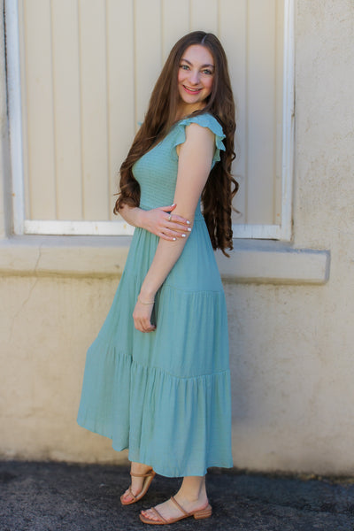 Spring Stroll Midi Dress / Sage