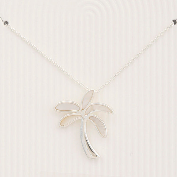 Pearly Palm Tree Necklace