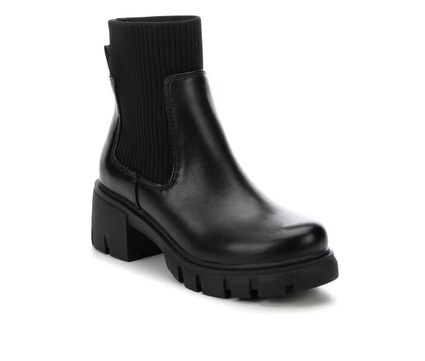 Zordy Sweater Knit Chelsea Boots / Black
