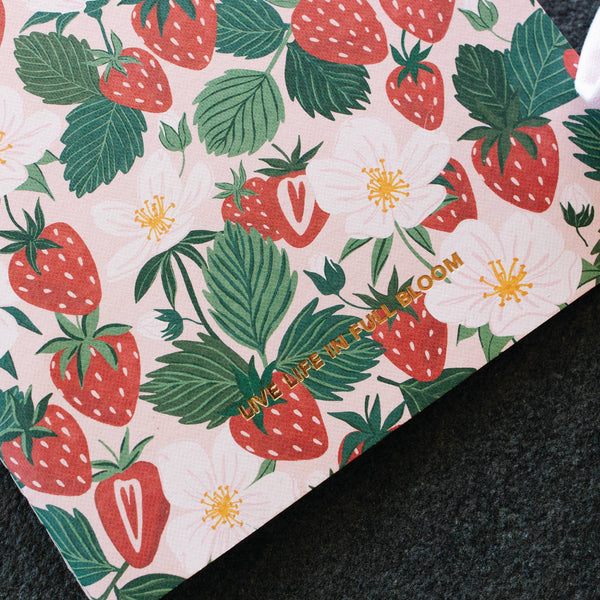 Live Life in Full Bloom Strawberry Patch Notebook