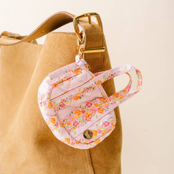 Itty Bitty Duffle Bag Charm / Petal Parade Pink