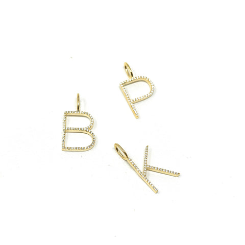 Sis Kiss Sleek Initial Charms