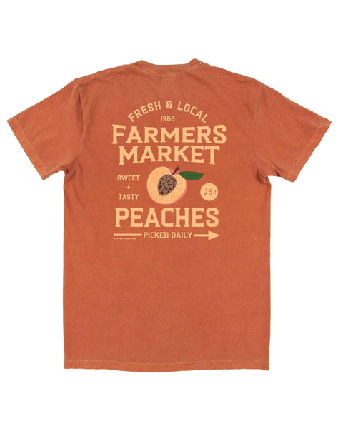 Peach Farmers Market Tee by Paper Farm Press