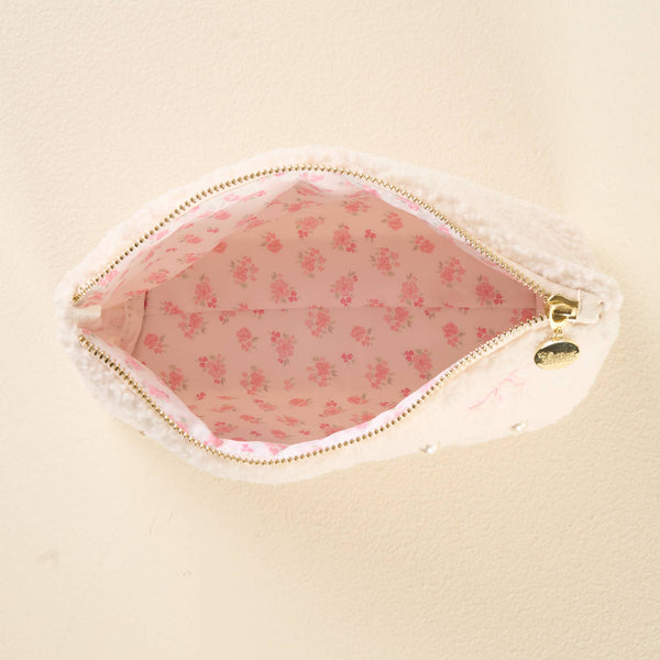 Teddy Pouch / Pink Bows