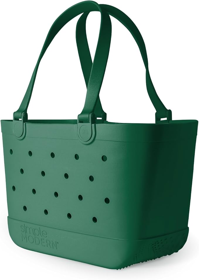 Simple Modern Getaway Tote / Forest Green
