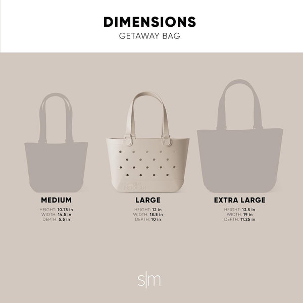 Simple Modern Getaway Tote / Forest Green