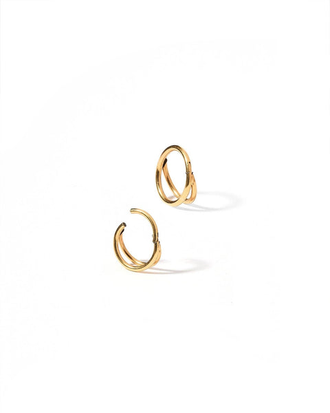 Nylah Huggie Earrings / Gold 8mm