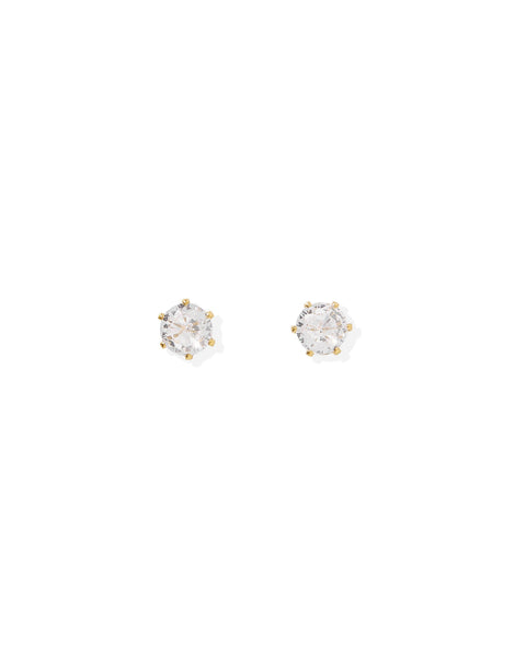 Helen Gold Screwback Stud Earrings