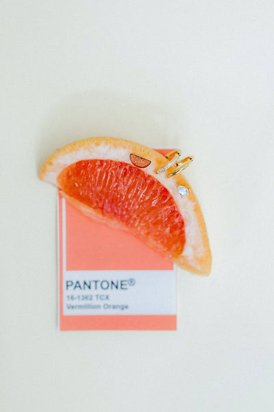 Linny Co. Orange Slice Stud Earrings