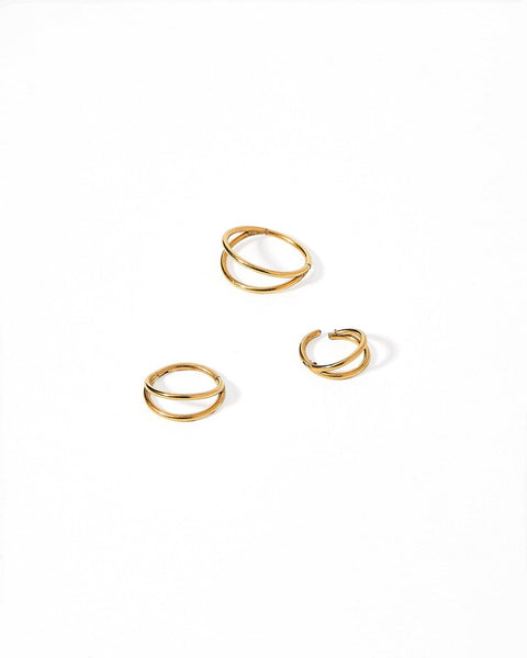 Nylah Huggie Earrings / Gold 8mm