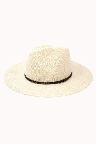 Colette Packable Fedora Hat / Ivory