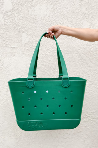 Simple Modern Getaway Tote / Forest Green