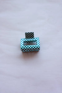 Kaxi Mini Square Claw Clip / Green Check