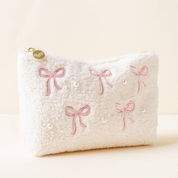 Teddy Pouch / Pink Bows