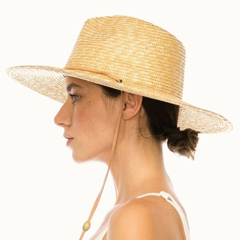 Aviana Straw Rancher Hat with Chin Cord
