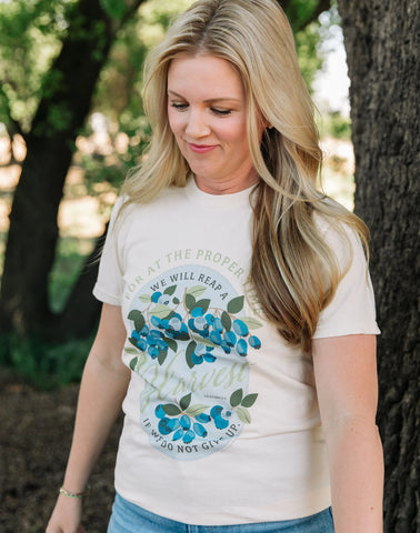 Blueberry Faith Graphic Tee by Paper Farm Press