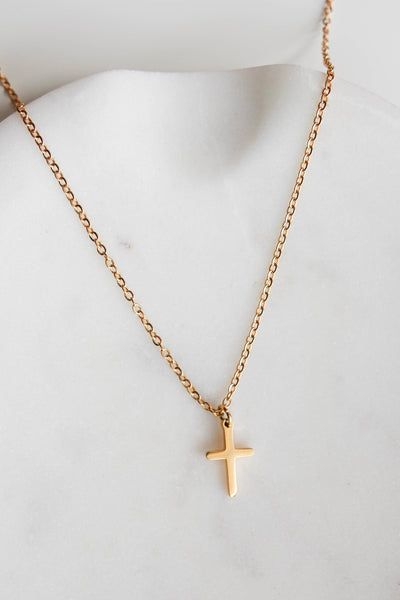 18k Gold Cross Necklace