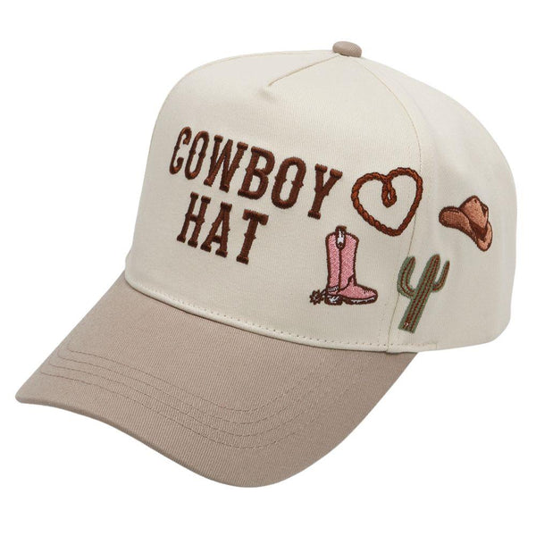 Cowboy Hat Embroidered Trucker