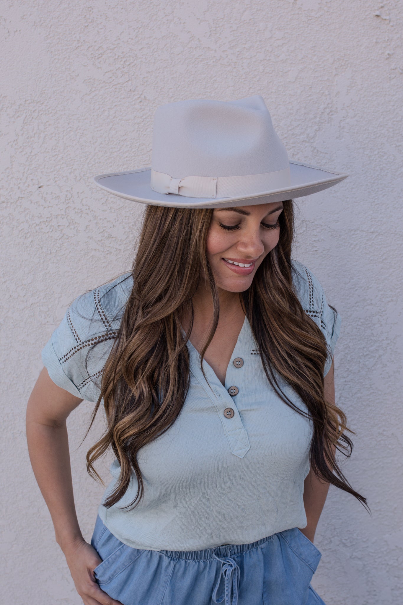 Mindi Crochet Lace Trim Blouse