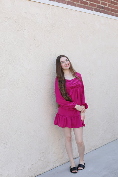 Heidi Magenta Mini Dress