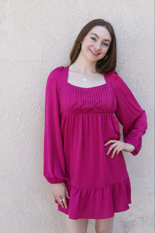 Heidi Magenta Mini Dress