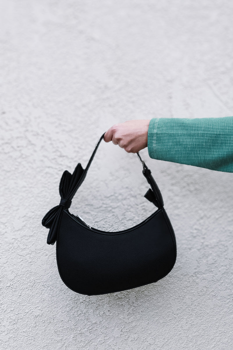 Tied With A Bow Handbag / Black
